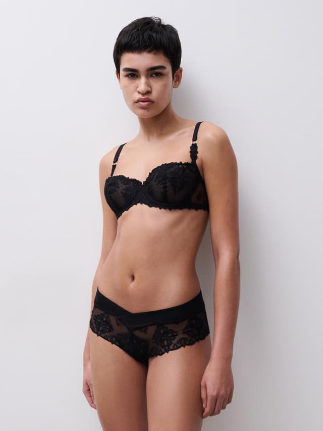 Chantelle Shorty Dégagé - Noir - Champs Elysées