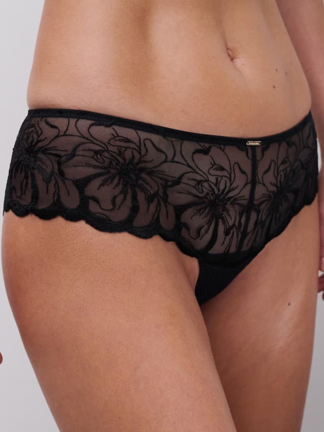 Chantelle Shorty Dégagé - Noir - Fleurs
