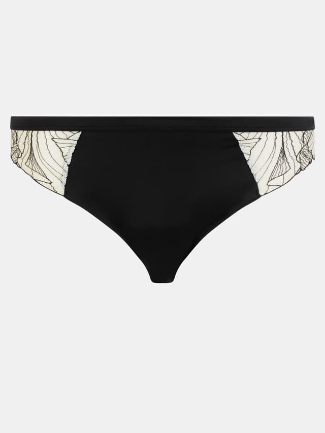 Chantelle Slip Dégagé - Noir / Beige Doré - Tattoo Love