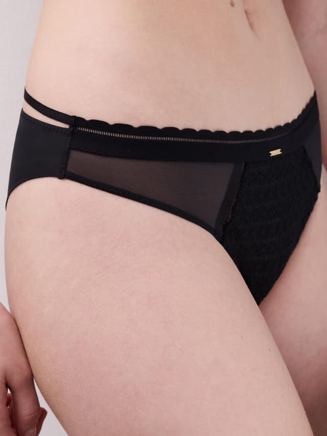 Chantelle Slip Dégagé - Noir - Monogram