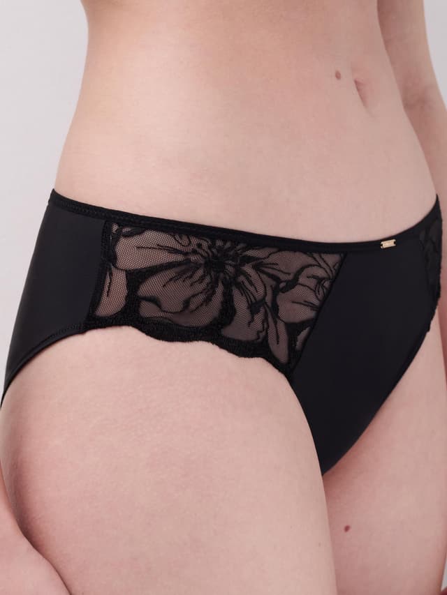 Chantelle Slip - Noir - Fleurs