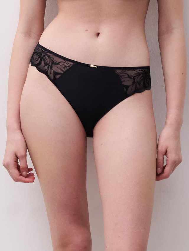 chantelle Slip - Noir - Fleurs