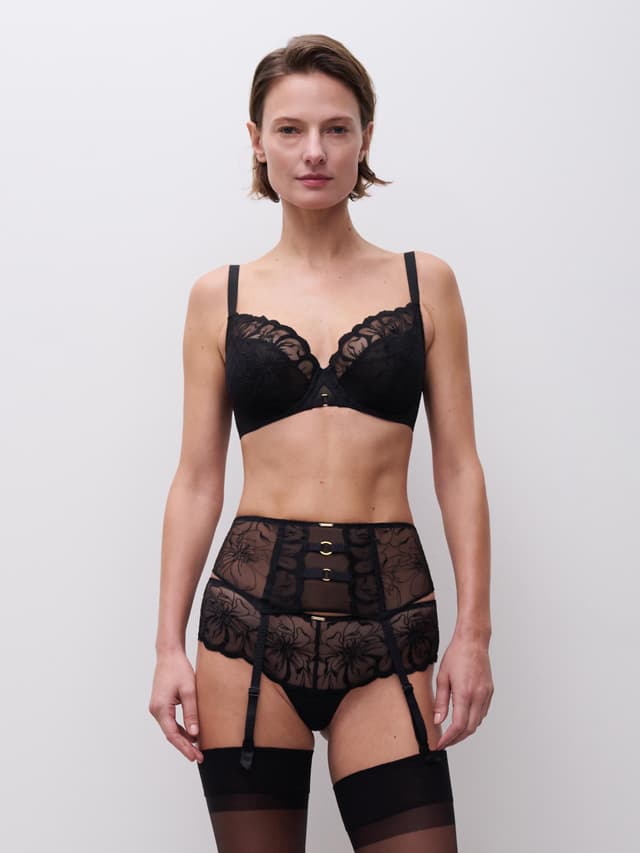 Chantelle Soutien-gorge Emboîtant - Noir - Fleurs