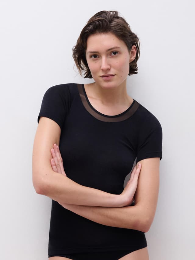 chantelle T-shirt manches courtes - Noir - Juliana