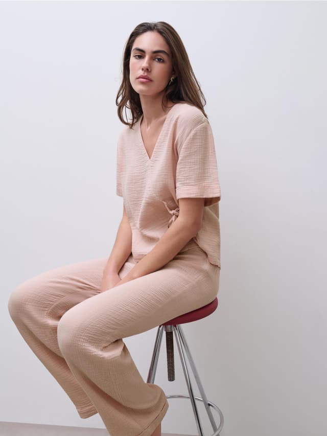 Chantelle T-shirt Manches Courtes - Smoke Rose - Saga