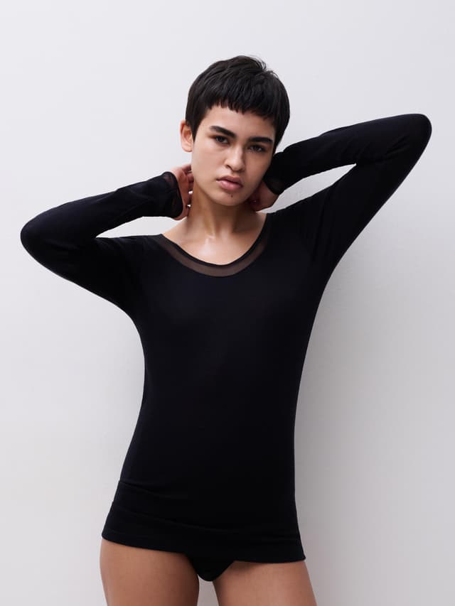 Chantelle T-shirt Manches Longues - Noir - Juliana