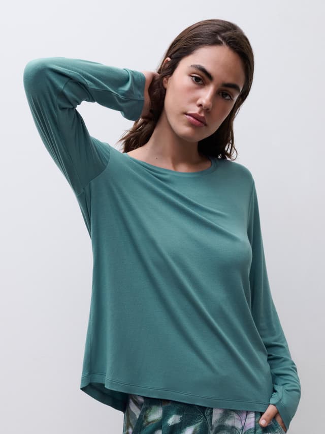 Chantelle T-shirt Manches Longues - Paon - Yara