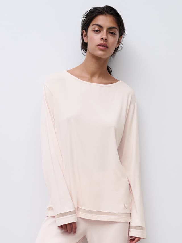 chantelle T-shirt manches longues - Rose perle - Joe