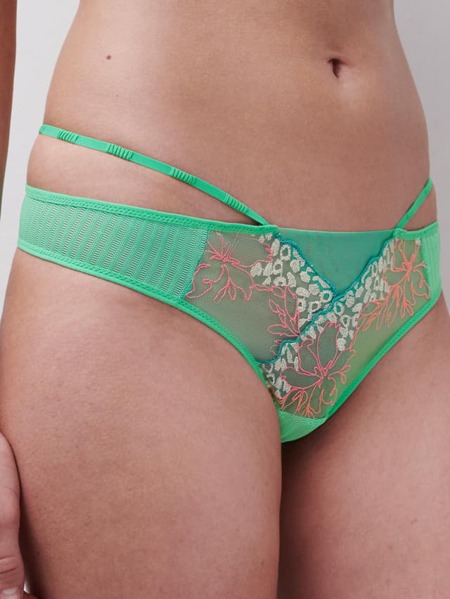 Chantelle Tanga - Aqua Fluo - Spice