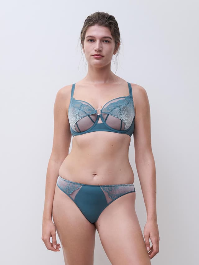 Chantelle Tanga - Bleu Pétrole Dégradé - Crush