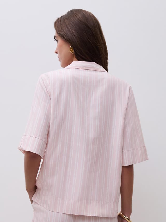 Chantelle Chemise Manches Courtes - Jacquard Pink - Myth