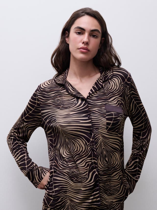 Chantelle Chemise Manches Longues - Imprimé Zébré - Daisy