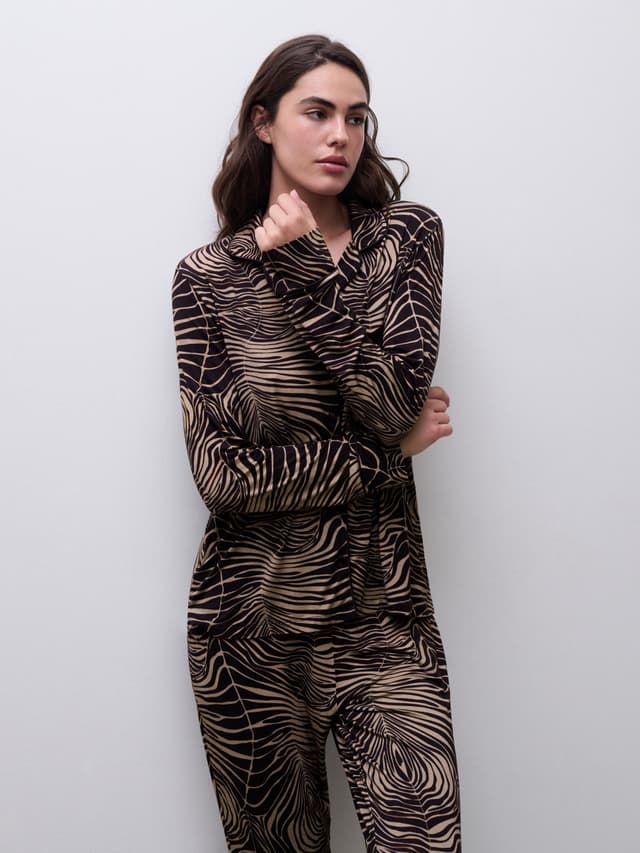 Chantelle Chemise Manches Longues - Imprimé Zébré - Daisy