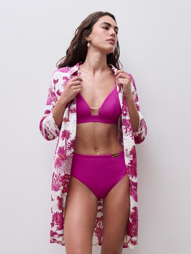 Chantelle Chemise Manches Longues - Jungle Blanche - Passionate