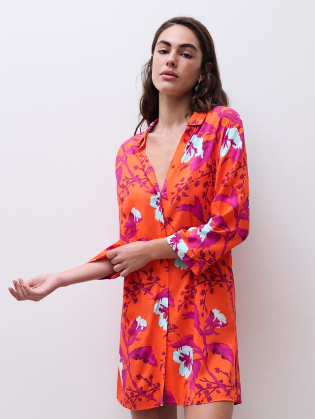 chantelle Chemise manches longues - Painted flowers - Passionate