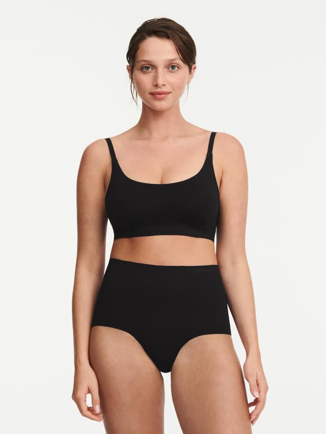 Chantelle Culotte Gainante Taille Haute - Noir - Smooth Comfort