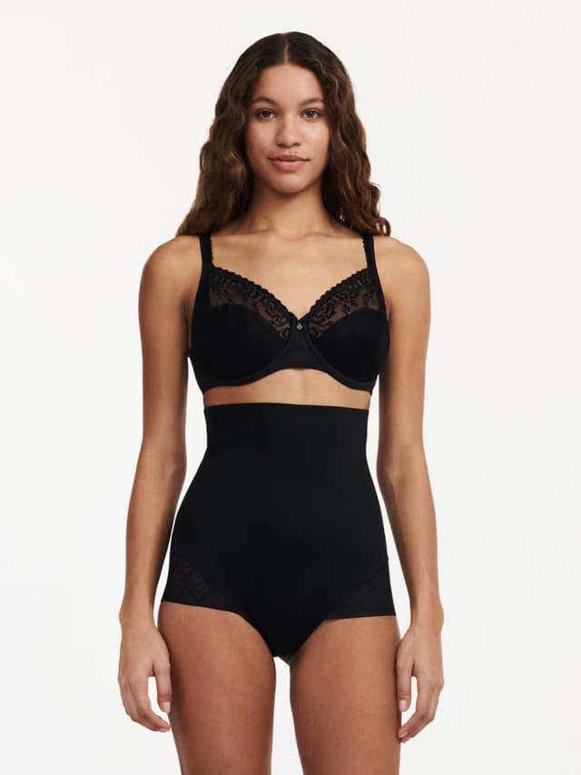Chantelle Culotte Gainante Taille Très Haute - Noir - Sexy Shape