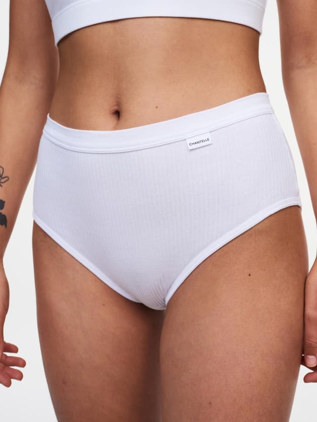 Chantelle Culotte Taille Haute - Blanc - Cotton Comfort