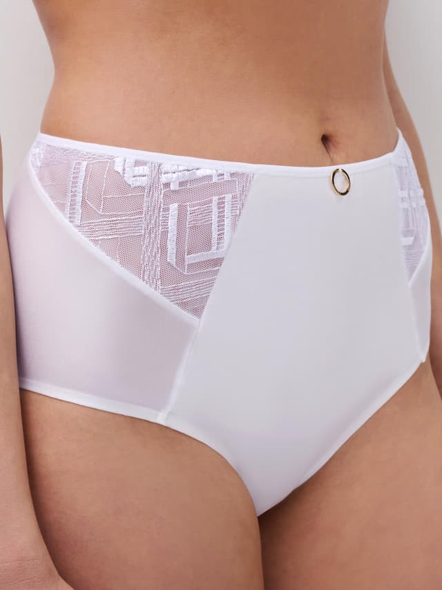 Chantelle Culotte Taille Haute - Blanc - Graphic Support