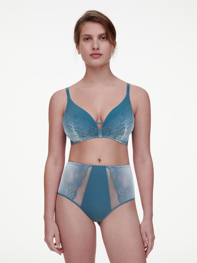 Chantelle Culotte Taille Haute - Bleu Pétrole Dégradé - Crush