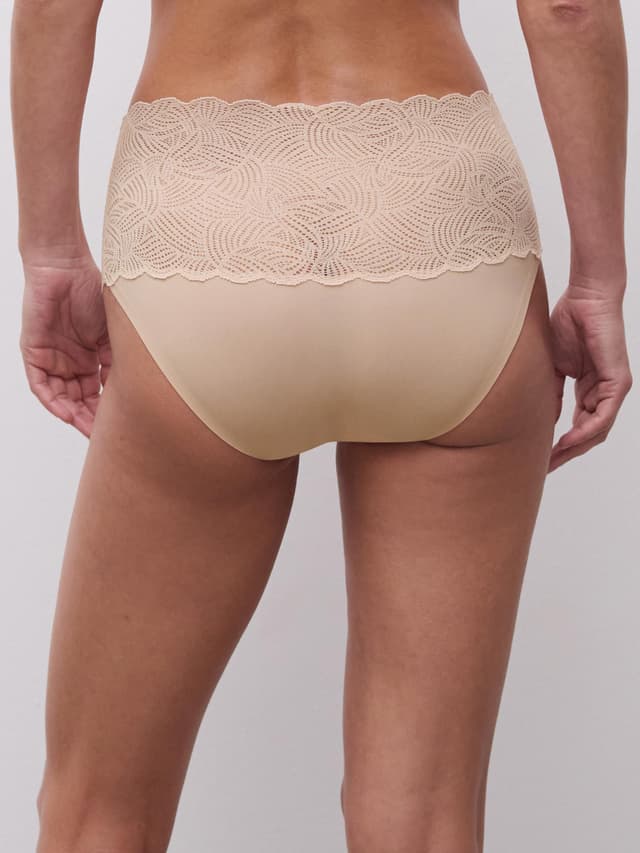 Chantelle Culotte Taille Haute Dentelle - Beige Doré - SoftStretch