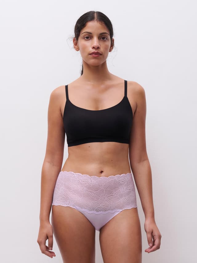 Chantelle Culotte Taille Haute Dentelle - Lavandin - SoftStretch