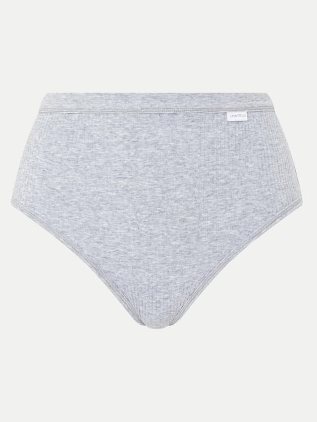 Chantelle Culotte Taille Haute - Gris Mélangé - Cotton Comfort