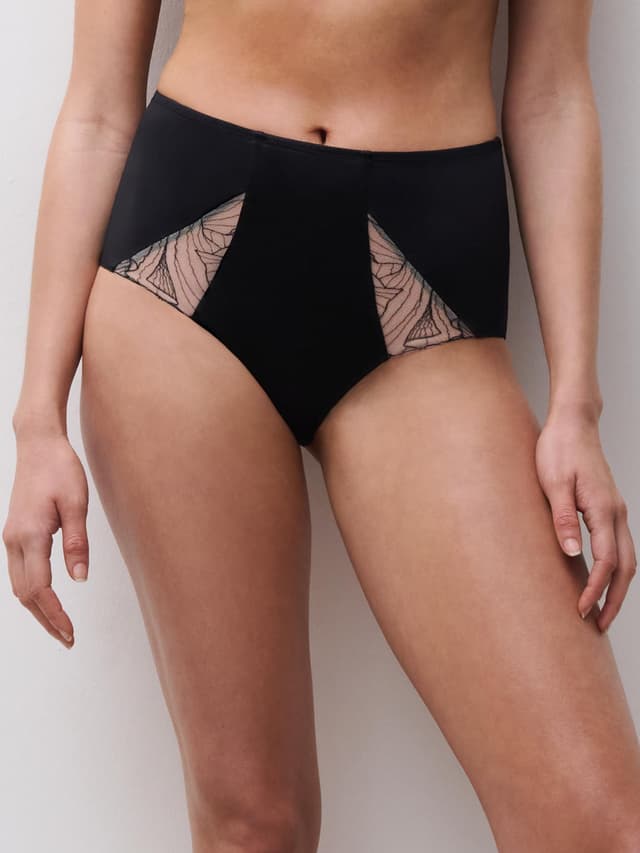 chantelle Culotte taille haute - Noir / Beige doré - Tattoo Love