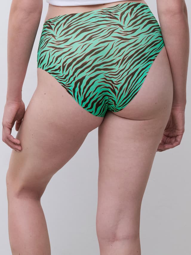 Chantelle Culotte Taille Haute - Zèbre Emeraude - Pulpies