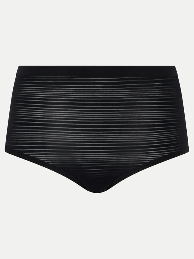 Chantelle Culottes Taille Haute - Noir - SoftStretch Stripes