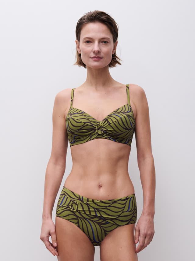 Chantelle Haut De Maillot De Bain Armatures Emboîtant - Imprimé Feuilles - Rivero