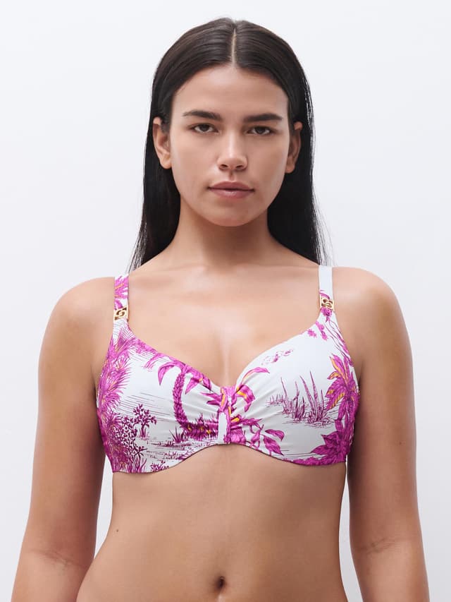 chantelle Haut de maillot de bain armatures emboîtant - Jungle blanche - Sauvage