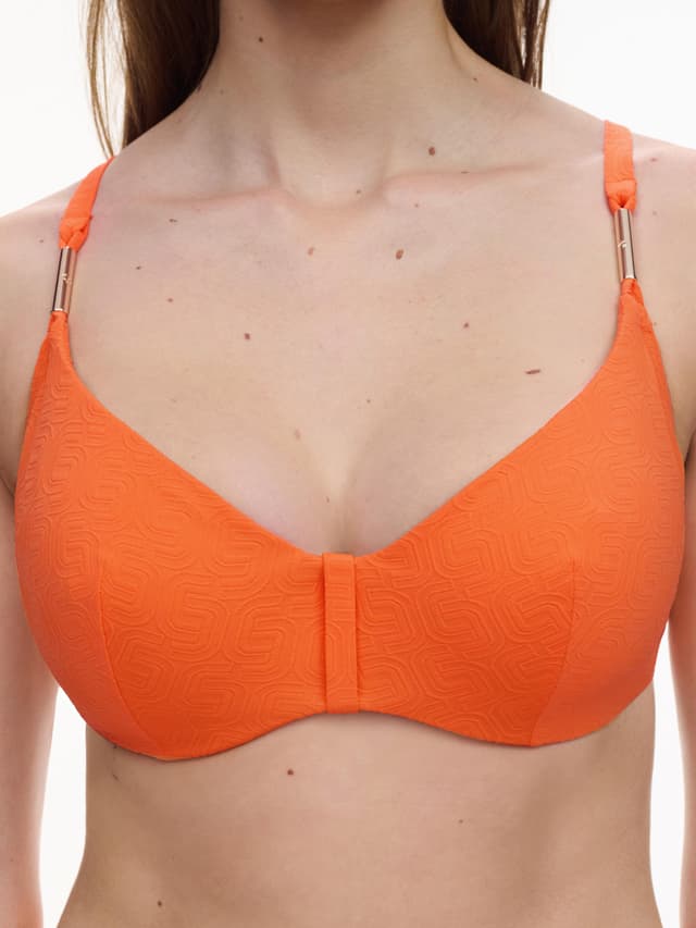Chantelle Haut De Maillot De Bain Armatures Emboîtant - Savane Orange - Hera