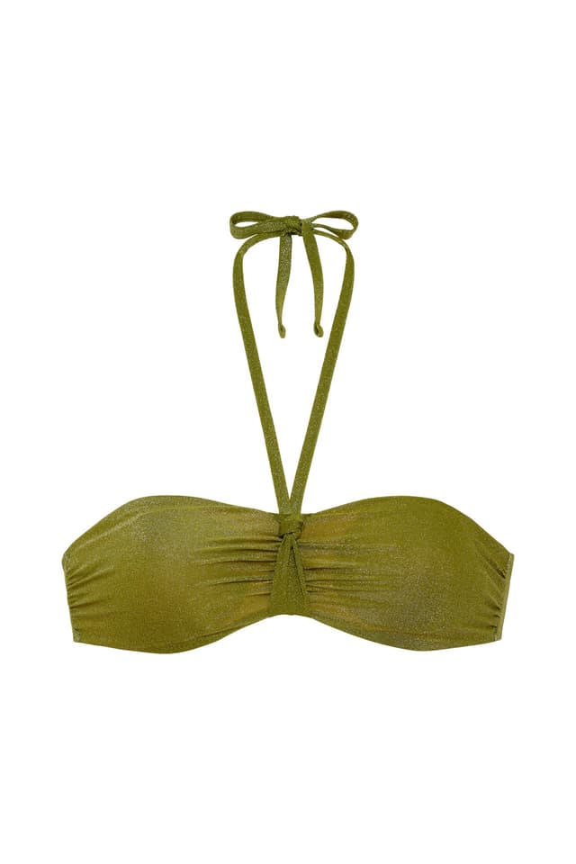 chantelle Haut de maillot de bain bandeau coques - Kaki Scintillant - COMPORTA