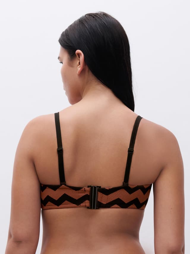 Chantelle Haut De Maillot De Bain Bandeau Coques Spacer Bretelles Amovibles - Terre Hypnotique - Totem