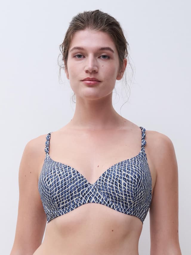 chantelle Haut de maillot de bain coques - Bleu reptile - Tidra