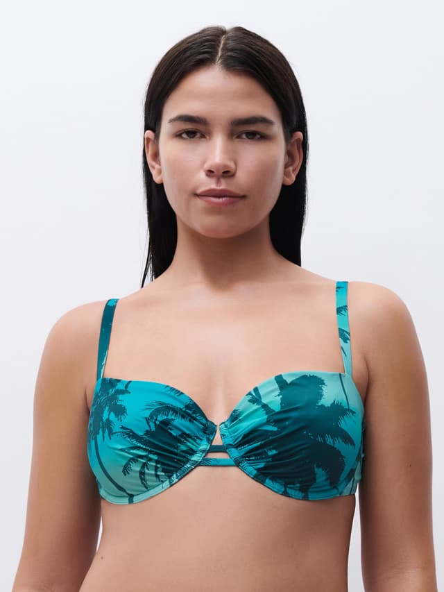 chantelle Haut de maillot de bain corbeille - Imprimé Palmier Malibu - Easy Pop