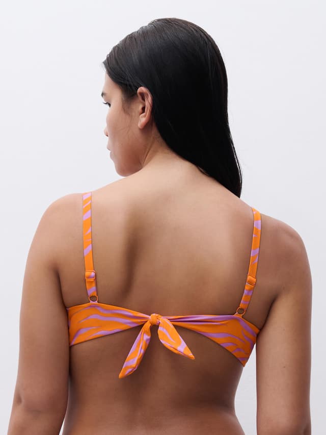 Chantelle Haut De Maillot De Bain Corbeille - Imprimé Zebre Orange/Mauve - Easy Pop