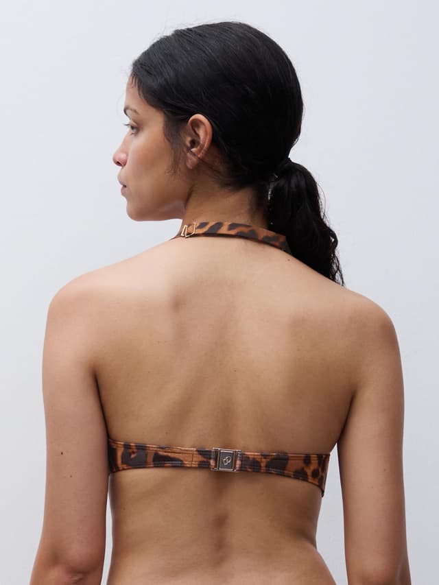 Chantelle Haut De Maillot De Bain Corbeille Mémoire De Forme Bretelles Multipositions - Léopard Sauvage - Sauvage
