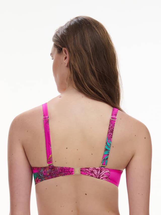 Chantelle Haut De Maillot De Bain Corbeille Mémoire De Forme Bretelles Multipositions - Jungle Rose - Sauvage