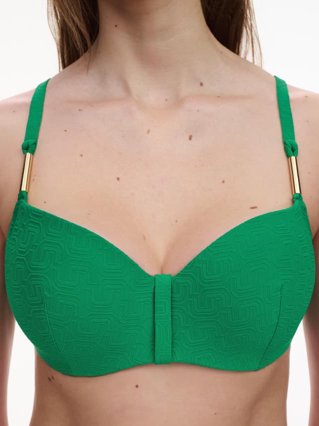 Chantelle Haut De Maillot De Bain Corbeille Mémoire De Forme - Vert Emeraude - Hera