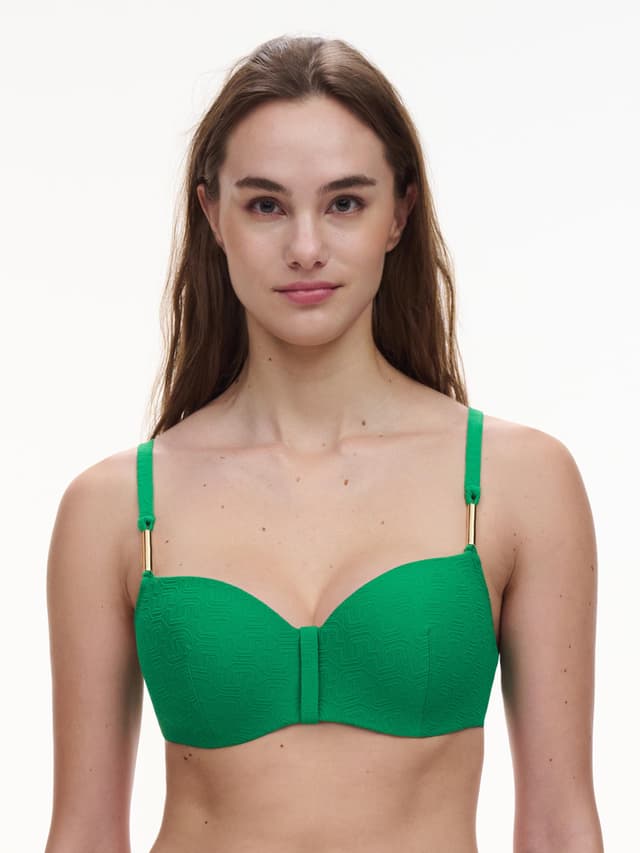 Chantelle Haut De Maillot De Bain Corbeille Mémoire De Forme - Vert Emeraude - Hera