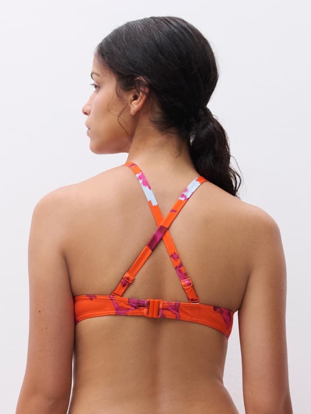 Chantelle Haut De Maillot De Bain Corbeille Mémoire De Forme Bretelles Multipositions - Painted Flowers - Icon