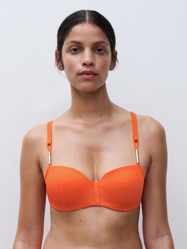 Chantelle Haut De Maillot De Bain Corbeille Mémoire De Forme - Savane Orange - Hera