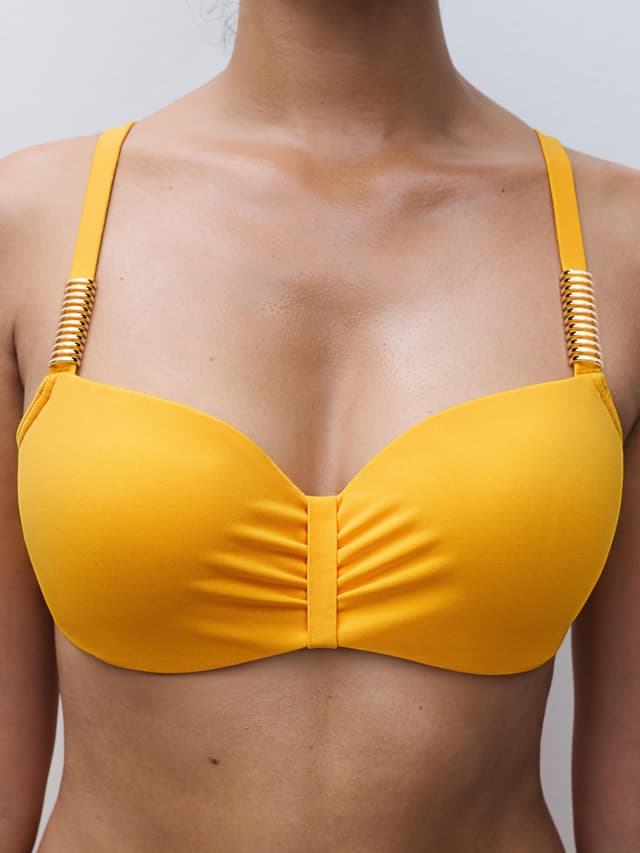 Chantelle Haut De Maillot De Bain Corbeille Mémoire De Forme Bretelles Multipositions - Mangue - Icon