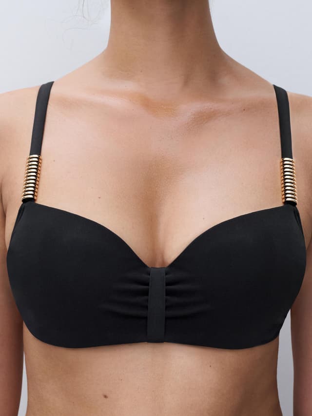 Chantelle Haut De Maillot De Bain Corbeille Mémoire De Forme Bretelles Multipositions - Noir - Icon