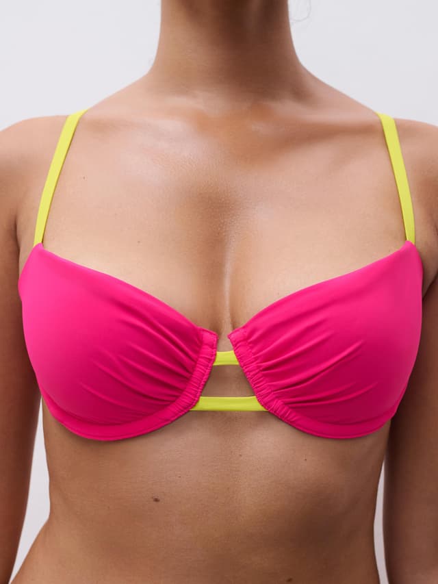 Chantelle Haut De Maillot De Bain Corbeille - Rose Framboise - Easy Pop