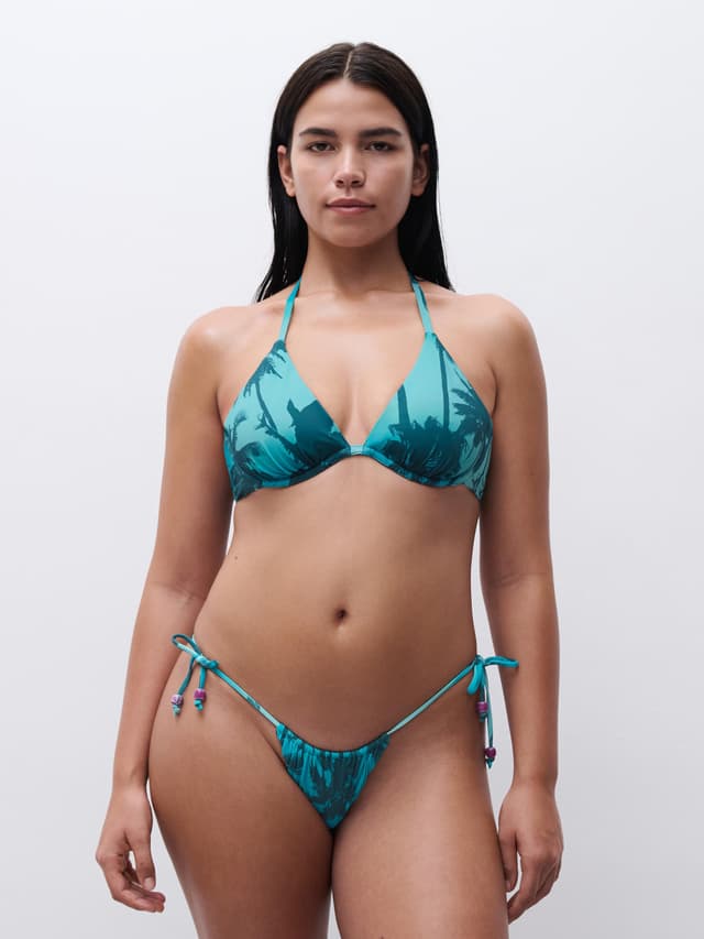 Chantelle Haut De Maillot De Bain Décolleté Plongeant - Imprimé Palmier Malibu - Easy Pop