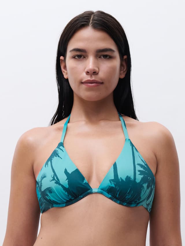 chantelle Haut de maillot de bain décolleté plongeant - Imprimé Palmier Malibu - Easy Pop