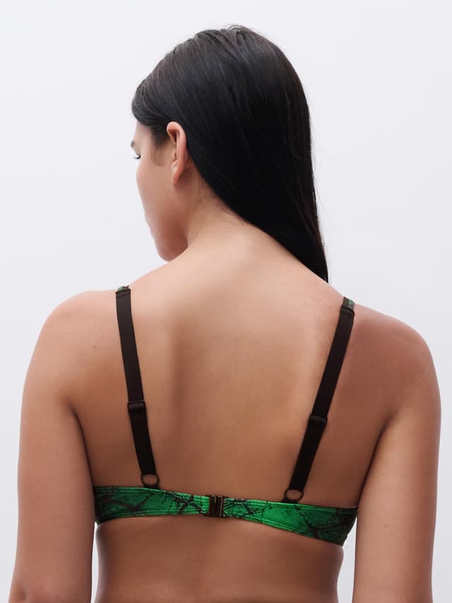 Chantelle Haut De Maillot De Bain Décolleté Plongeant - Python Vert - Totem